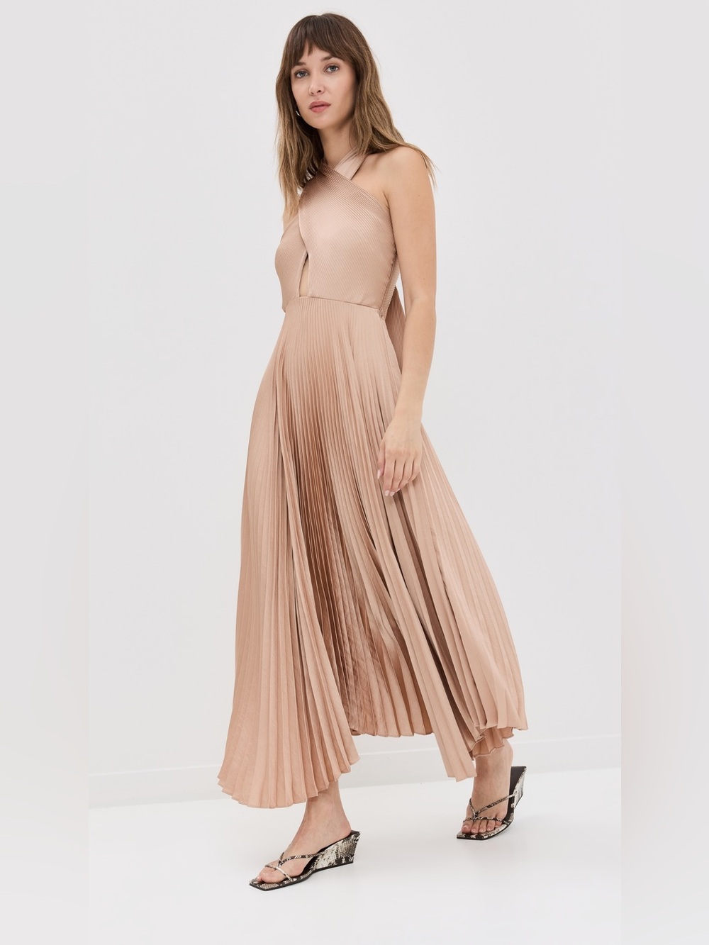 ALC // NWT Athena Pleated Maxi Dress
